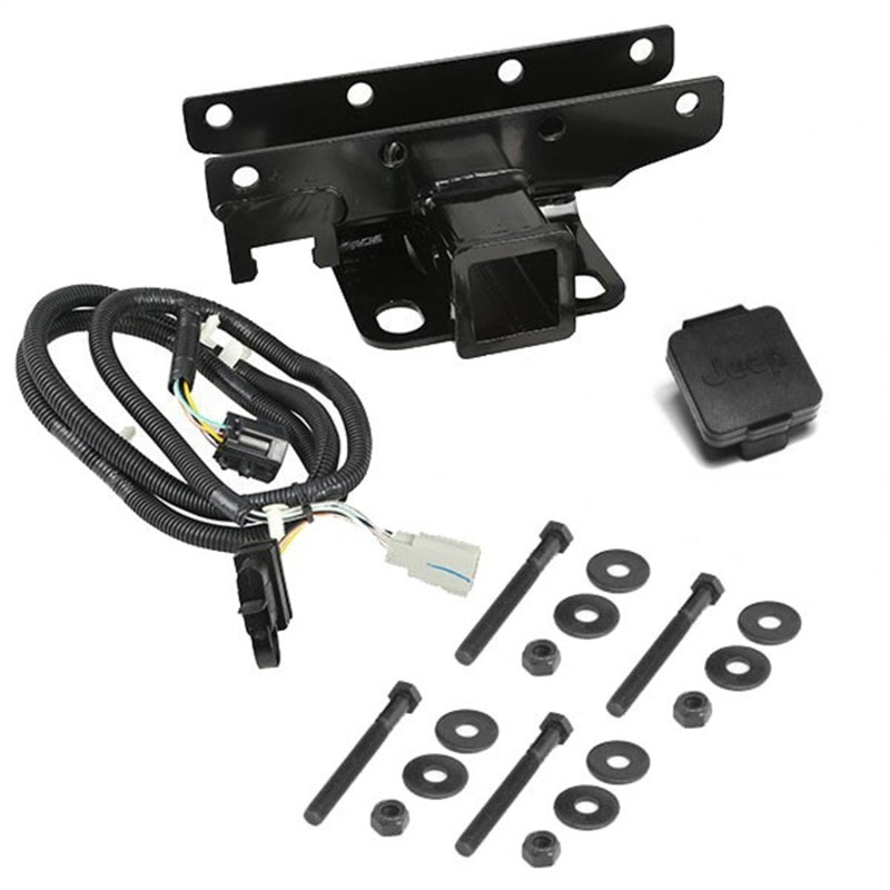 Load image into Gallery viewer, Rugged Ridge Receiver Hitch Kit Jeep Logo 07-18 Jeep Wrangler
