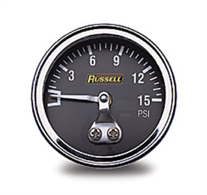 Load image into Gallery viewer, Russell Performance 15 psi fuel pressure gauge (Non liquid-filled)
