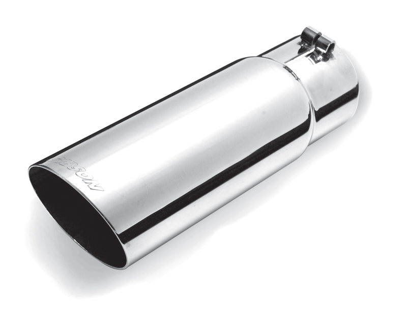 Load image into Gallery viewer, Gibson Round Single Wall Angle-Cut Tip - 4in OD/3.5in Inlet/12in Length - Stainless

