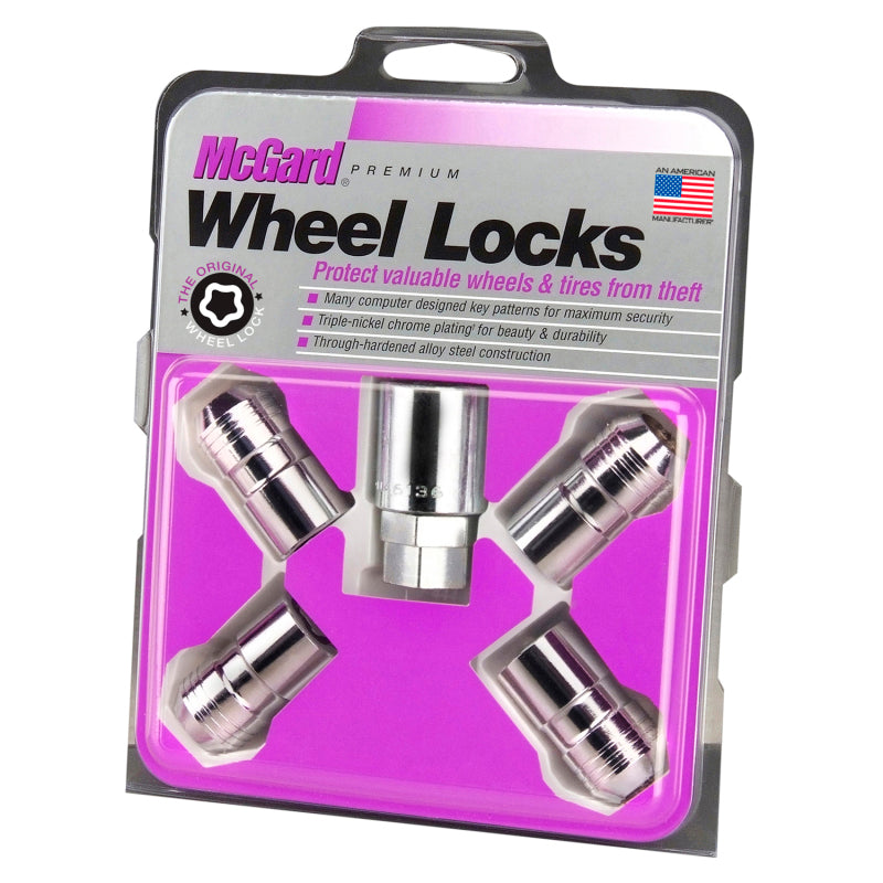 Load image into Gallery viewer, McGard Wheel Lock Nut Set - 4pk. (Cone Seat) M14X1.5 / 21mm &amp; 22mm Dual Hex / 1.639in. L - Chrome

