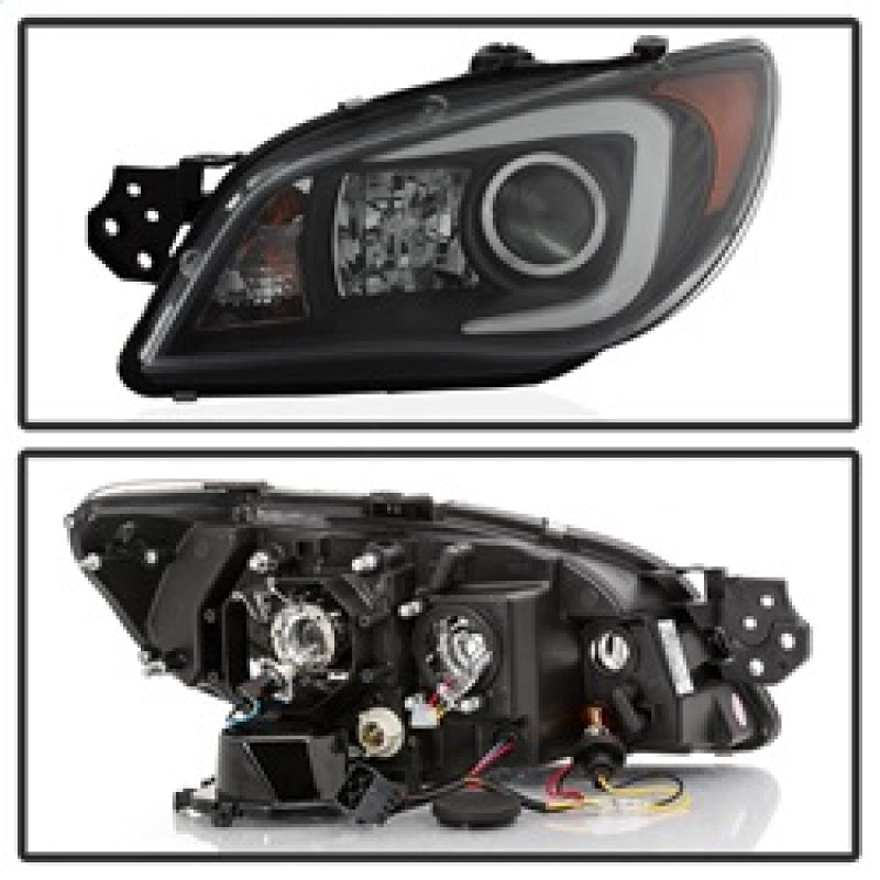 Load image into Gallery viewer, Spyder Subaru WRX 2006-2007 Projector Headlights - Halogen Only - Black PRO-YD-SWRX06-LBDRL-BK
