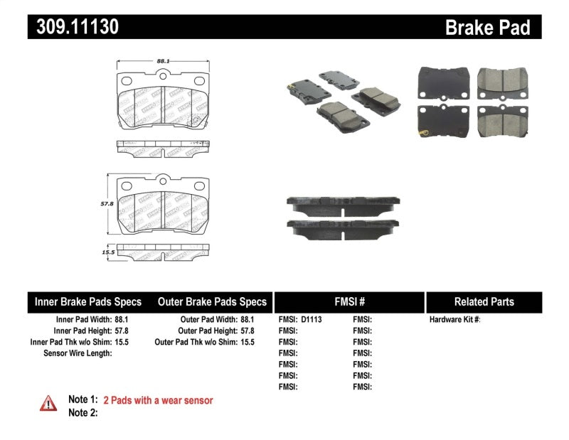 Load image into Gallery viewer, StopTech Performance 06 Lexus GS300/430 / 07-08 GS350 / 06-08 IS250/350 Rear Brake Pads
