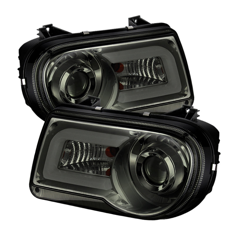 Load image into Gallery viewer, Spyder Chrysler 300C 05-10 Projector Headlights LED DRL Smoke High/Low H7 PRO-YD-C300C-DRL-SM
