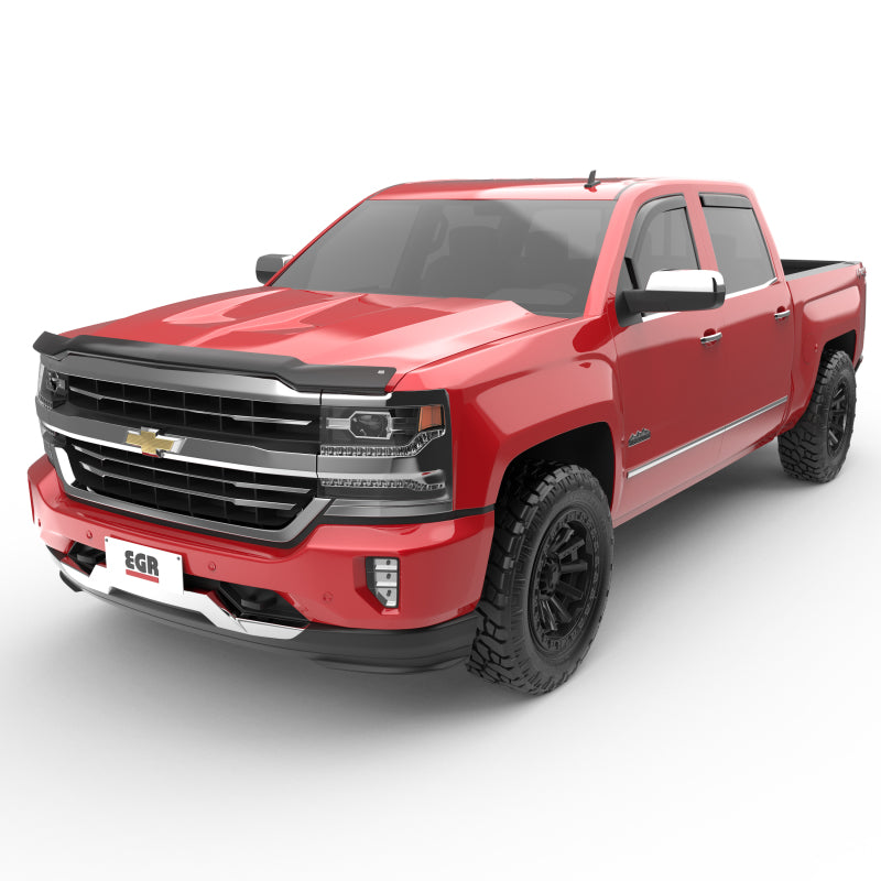 Load image into Gallery viewer, EGR 14+ Chev Silverado/GMC Sierra Crw Cab In-Channel Window Visors - Set of 4 - Matte (571775)
