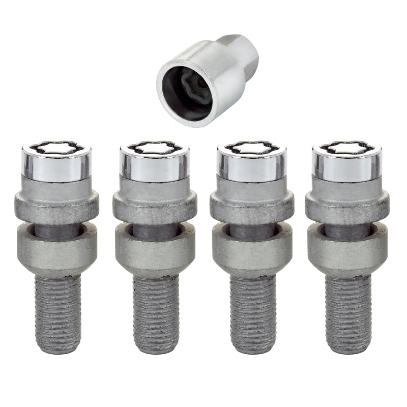 Load image into Gallery viewer, McGard Wheel Lock Bolt Set - 4pk. (Radius Seat) M14X1.5 / 17mm Hex / 28.2mm Shank Length - Chrome
