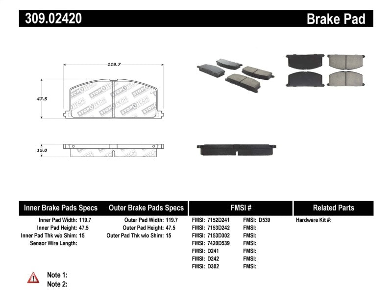 Load image into Gallery viewer, StopTech Performance Brake Pads
