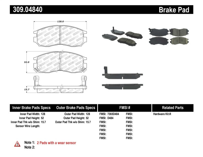 Load image into Gallery viewer, StopTech Performance 4/89-99 Mitsubishi Eclipse GST Front Brake Pads
