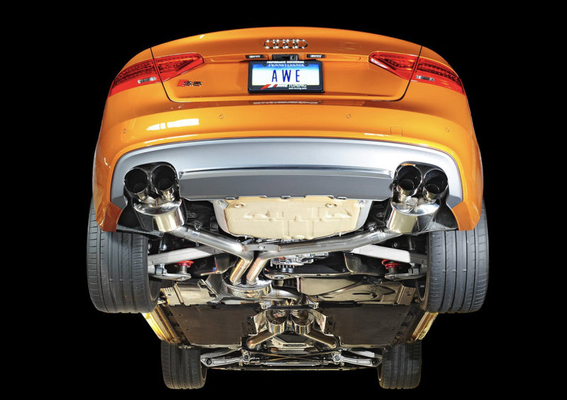 Load image into Gallery viewer, AWE Tuning Audi B8.5 S5 3.0T Touring Edition Exhaust System - Diamond Black Tips (102mm)

