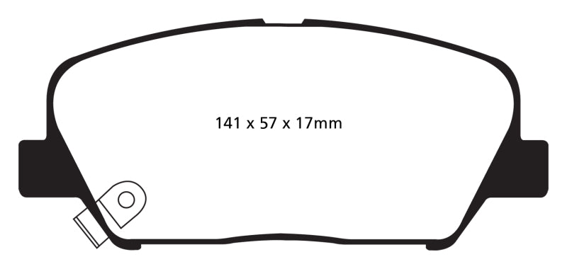 Load image into Gallery viewer, EBC 09+ Hyundai Genesis Coupe 2.0 Turbo Redstuff Front Brake Pads
