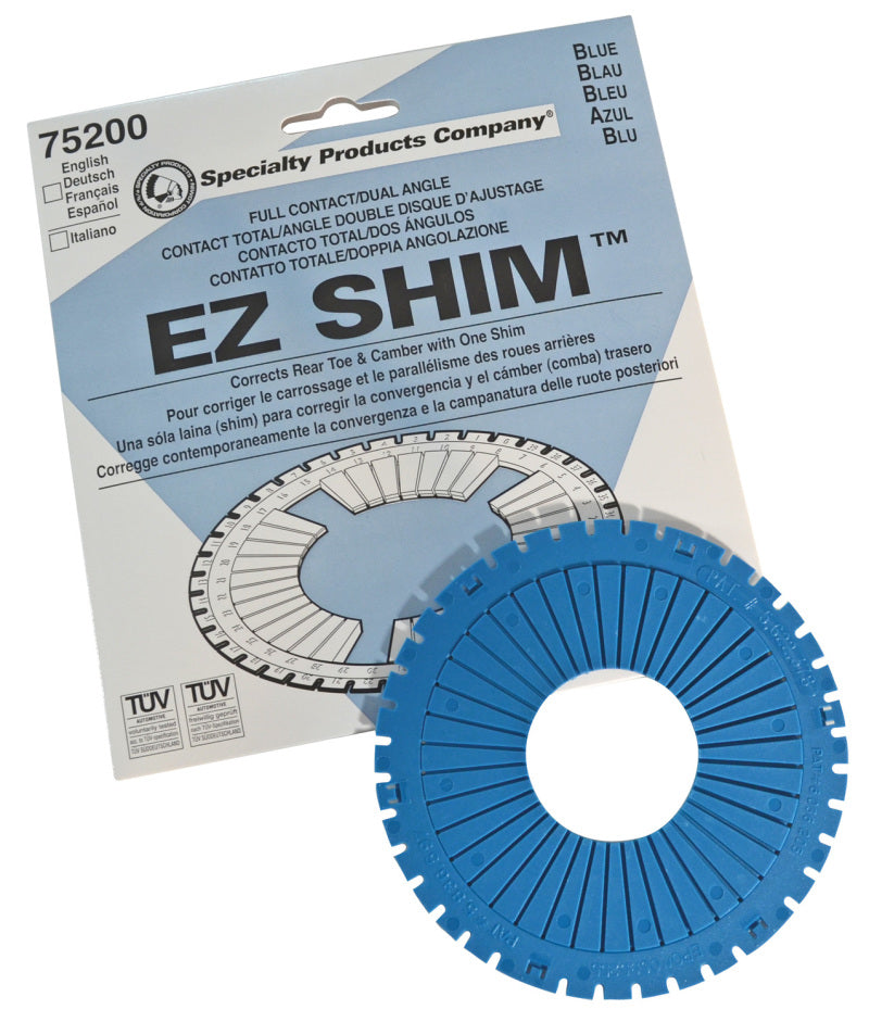 Load image into Gallery viewer, SPC Performance EZ Shim Dual Angle Camber/Toe Shim (Blue)
