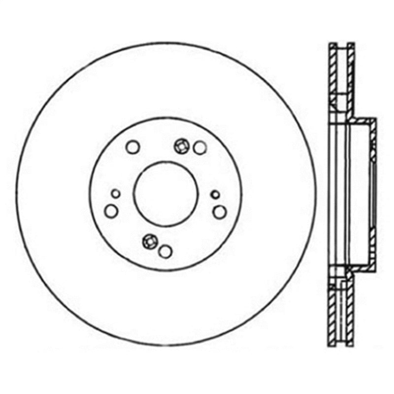 Load image into Gallery viewer, StopTech Power Slot Slotted 06-08 Honda Civic Si Front Left Rotor
