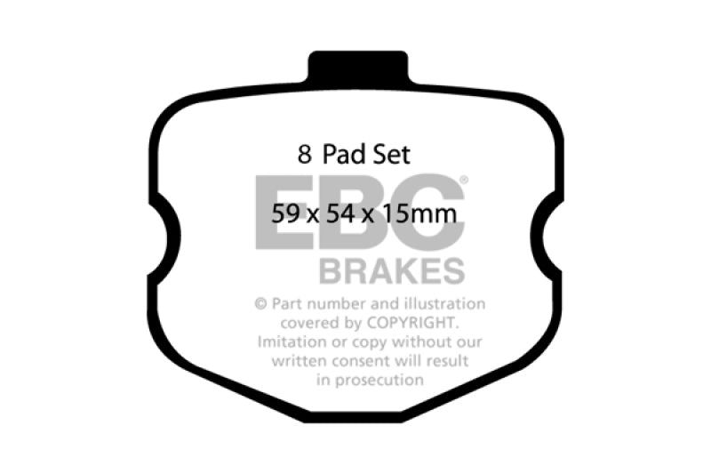 Load image into Gallery viewer, EBC 06-08 Chevrolet Corvette (C6) 7.0 (Z06) Redstuff Rear Brake Pads
