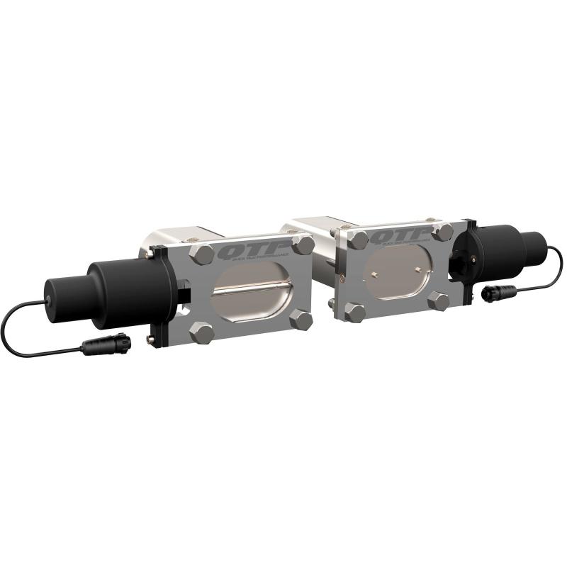 Load image into Gallery viewer, QTP Bolt-On QTEC Dual Low Profile Oval Electric Cutout Valves - Pair
