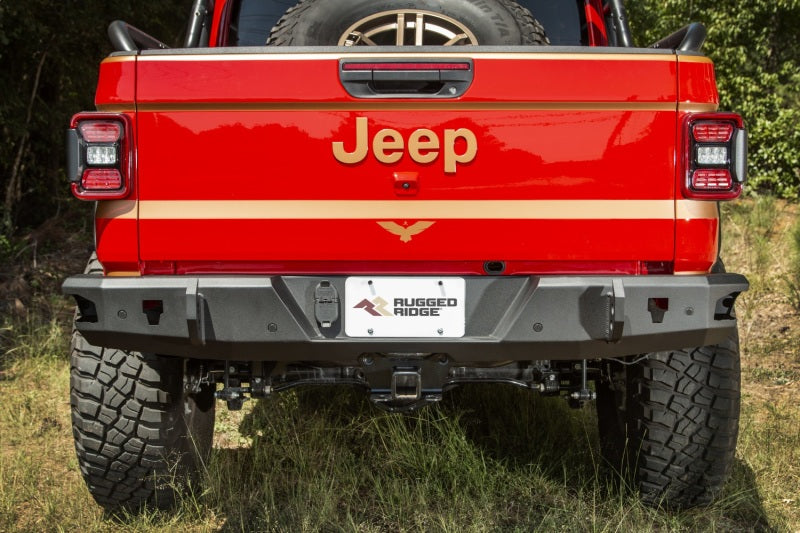 Load image into Gallery viewer, Rugged Ridge HD Bumper Rear 20-21 Jeep Gladiator JT
