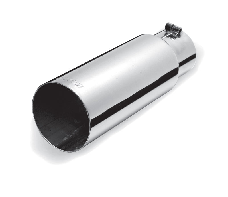 Load image into Gallery viewer, Gibson Round Single Wall Straight-Cut Tip - 3.5in OD/3in Inlet/12in Length - Stainless
