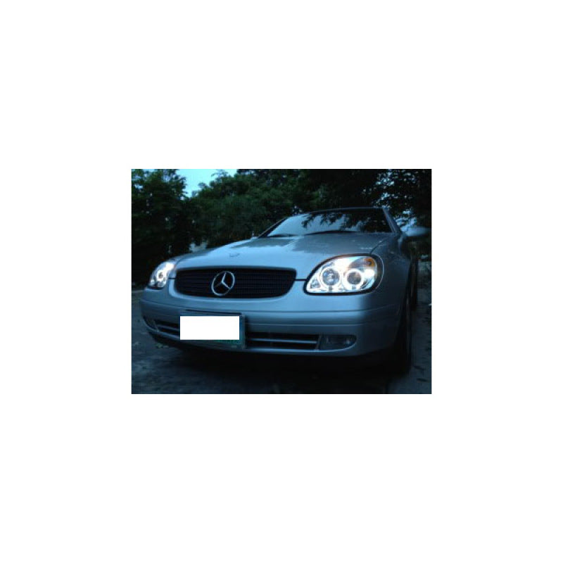 Load image into Gallery viewer, Spyder Mercedes Benz SLK 98-04 Projector Halogen Model- LED Halo Chrm PRO-YD-MBSLK98-1PC-HL-C
