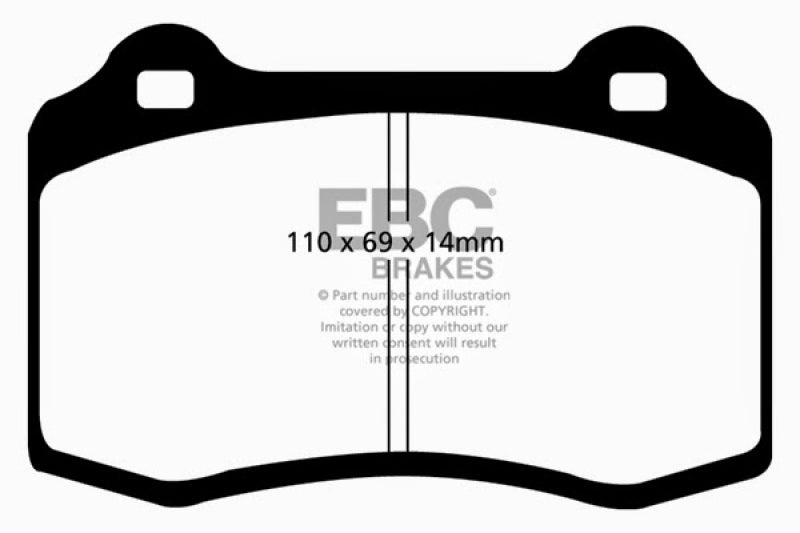 Load image into Gallery viewer, EBC 96-00 Lotus Esprit Turbo 2.0 Turbo GT3 Bluestuff Front Brake Pads
