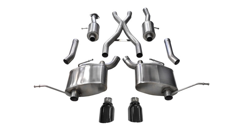 Load image into Gallery viewer, Corsa 15-16 Jeep Grand Cherokee Black 2.5in Dual Rear Exit Cat-Back Exhaust

