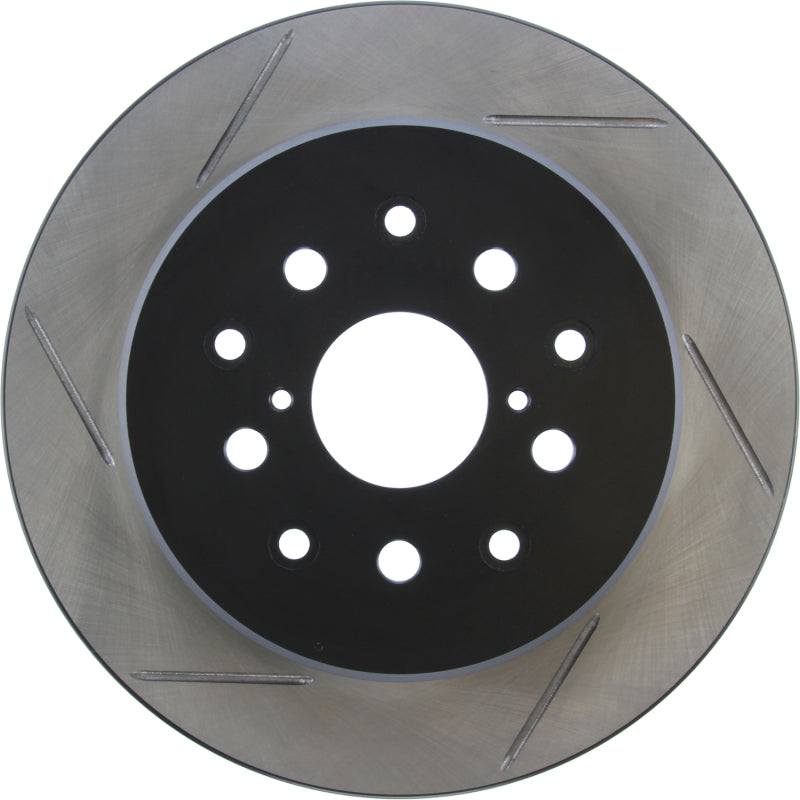 Load image into Gallery viewer, StopTech Power Slot 00-05 Lexus IS300 Rear Right SportStop Slotted Rotor
