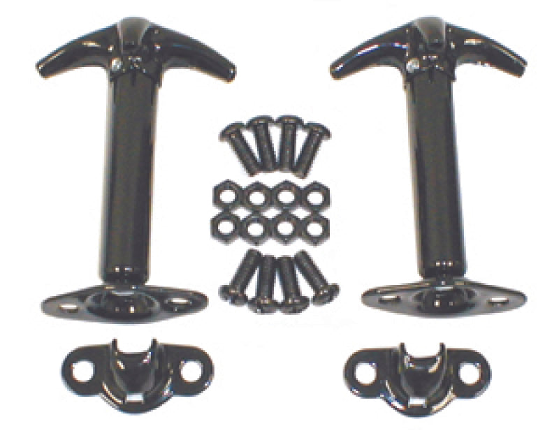 Load image into Gallery viewer, Rugged Ridge 41-95 Jeep CJ / Jeep Wrangler Black Hood Catch Kit
