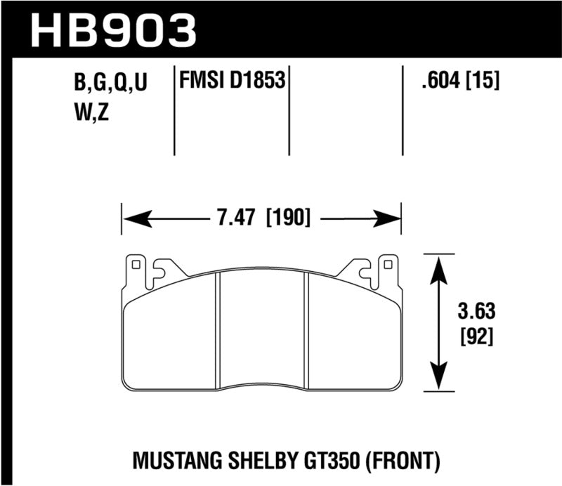 Load image into Gallery viewer, Hawk 15-17 Ford Mustang Shelby GT350/GT350R Performance Ceramic Front Brake Pads

