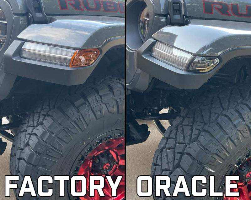 Load image into Gallery viewer, Oracle Jeep Wrangler JL Smoked Lens LED Front Sidemarkers
