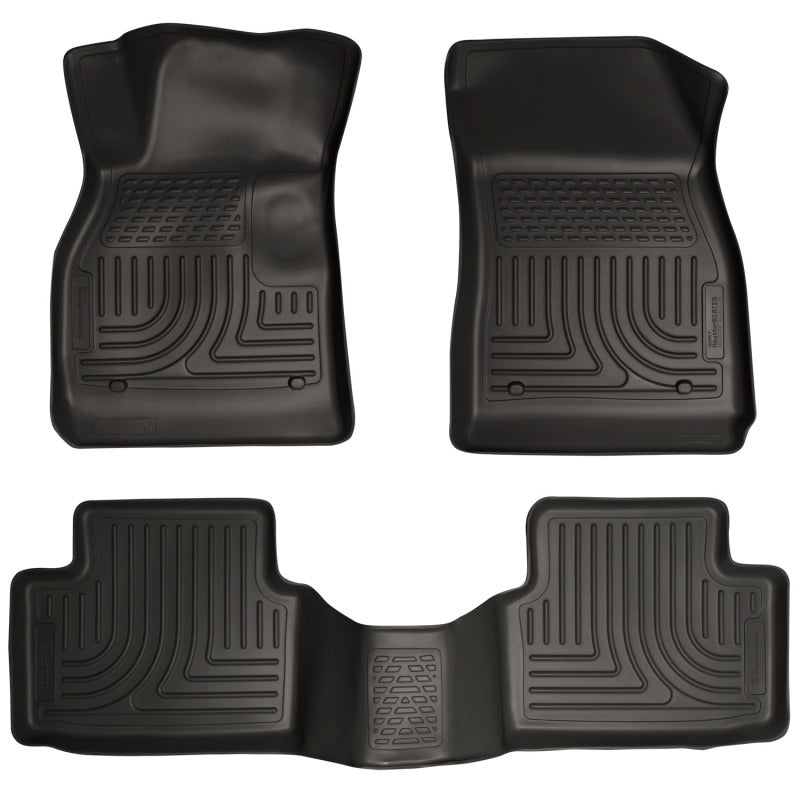 Load image into Gallery viewer, Husky Liners 13 Chevy Malibu WeatherBeater Black Front &amp; 2nd Seat Floor Liners
