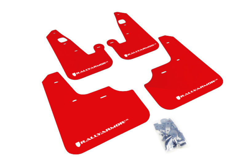 Load image into Gallery viewer, Rally Armor 07-17 Mitsubishi Lancer Red UR Mud Flap w/ White Logo

