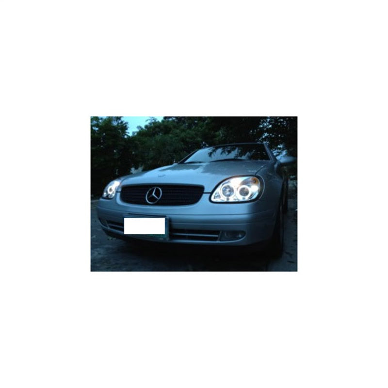 Load image into Gallery viewer, Spyder Mercedes Benz SLK 98-04 Projector Halogen Model- LED Halo Chrm PRO-YD-MBSLK98-1PC-HL-C
