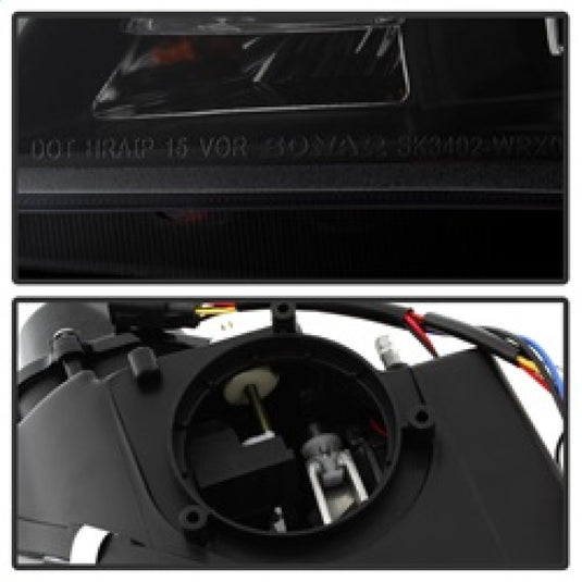 Spyder Subaru WRX 06-07 Projector Headlights - HID Model Only - Black PRO-YD-SWRX06-HID-LBDRL-BK