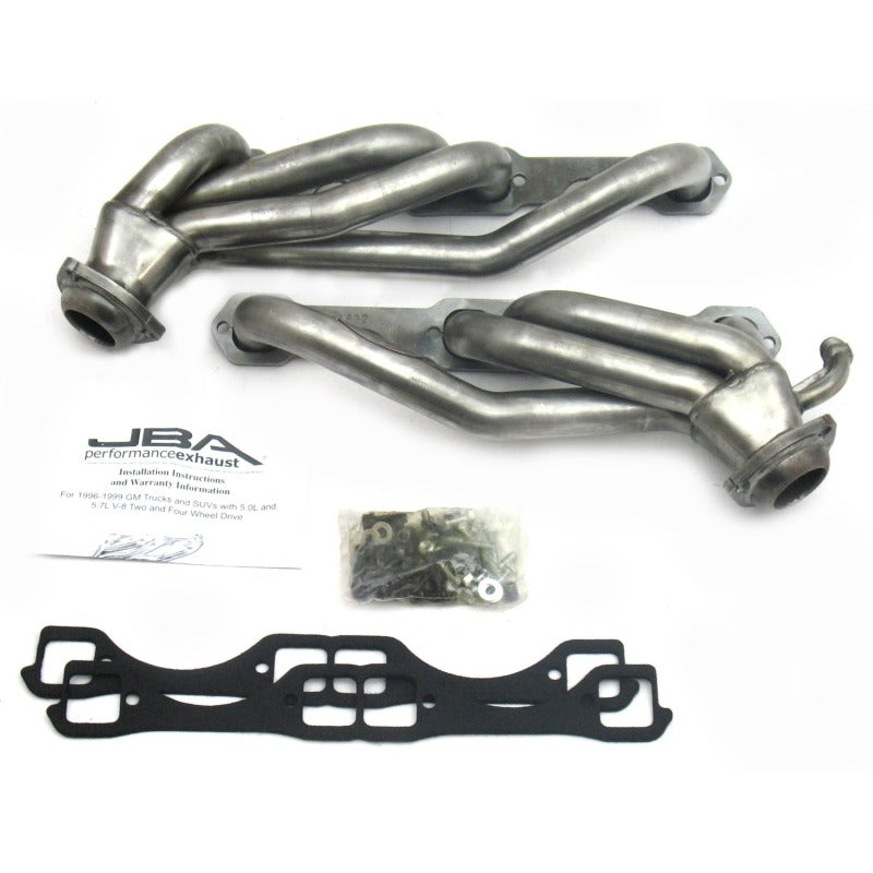 Load image into Gallery viewer, JBA 96-00 GM Truck 5.0L/5.7L SBC w/o A.I.R. 1-1/2in Primary Raw 409SS Cat4Ward Header
