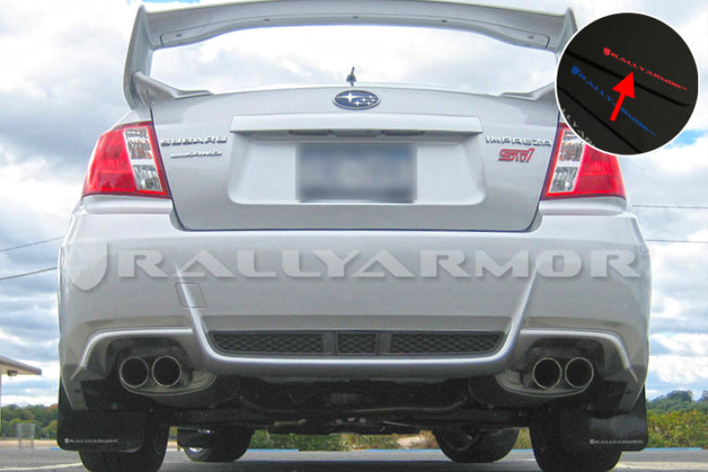 Load image into Gallery viewer, Rally Armor 11-14 Subaru WRX/STI (Sedan Only) Black UR Mud Flap w/ Red Logo
