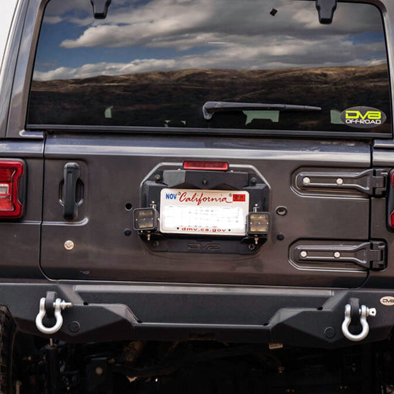 Load image into Gallery viewer, DV8 Offroad 18-22 Jeep Wrangler JL Spare Tire Delete Kit w/Light Mounts
