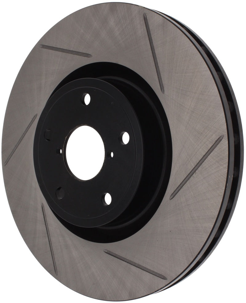 Load image into Gallery viewer, StopTech Power Slot 05-08 STi Front Left Slotted Rotor
