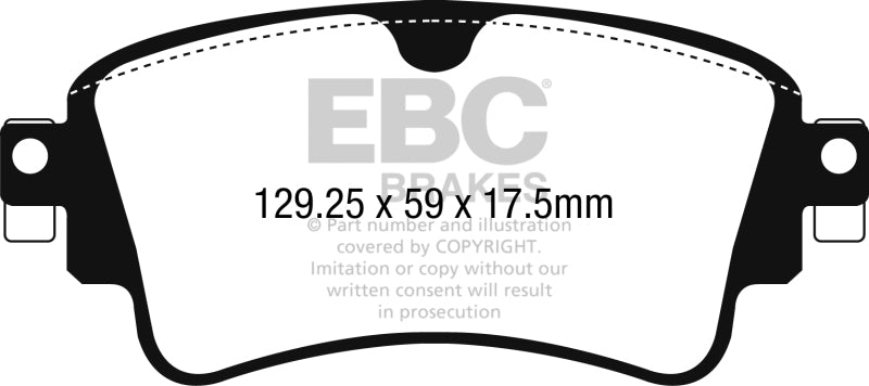Load image into Gallery viewer, EBC 2018+ Audi A4 Allroad Quattro 2.0L Turbo Redstuff Rear Brake Pads
