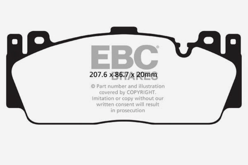 Load image into Gallery viewer, EBC 12+ BMW M5 4.4 Twin Turbo (F10) Yellowstuff Front Brake Pads
