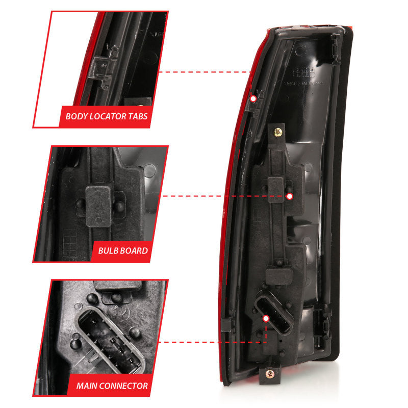 Load image into Gallery viewer, ANZO 1988-1999 Chevy C1500 Taillight Red/Clear Lens w/ Circuit Board(OE Replacement)
