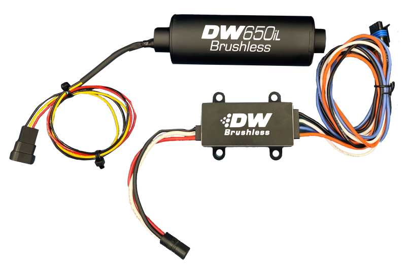 Load image into Gallery viewer, DeatschWerks DW650iL Series 650LPH In-Line External Fuel Pump w/ Single/Dual-Speed Controller
