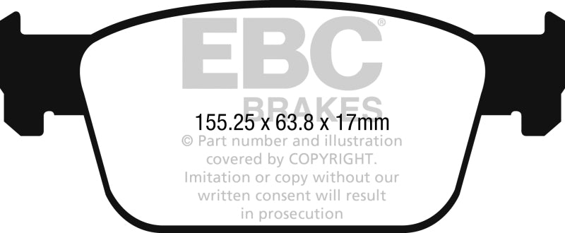 Load image into Gallery viewer, EBC 2017+ Audi A4 2.0L Turbo (B9) Redstuff Front Brake Pads
