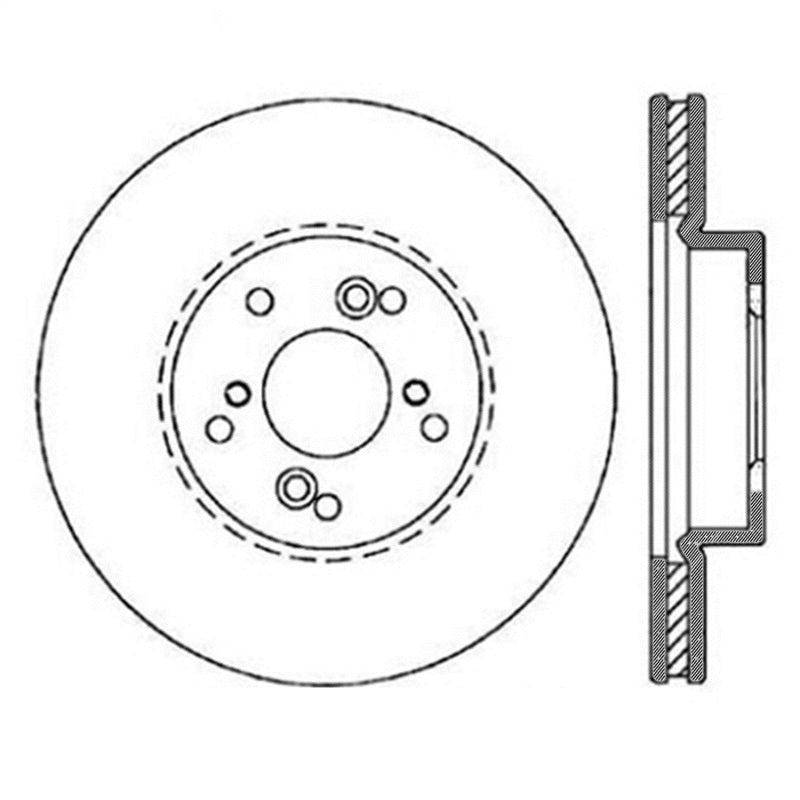 Load image into Gallery viewer, StopTech Power Slot Slotted 99-08 Acura TL (STD Caliper) / 01-03 CL / 04-09 TSX Front Right Rotor
