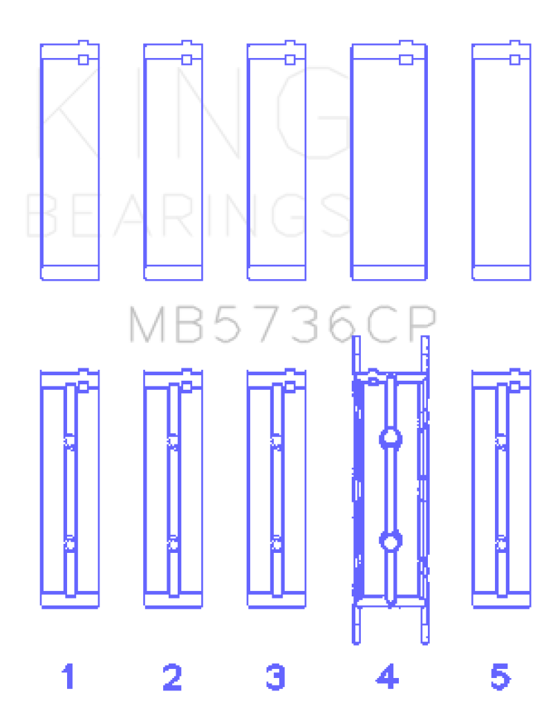 Load image into Gallery viewer, King Ford Powerstroke 6.0L/6.4L Diesel (Size STD) Crankshaft Main Bearing Set
