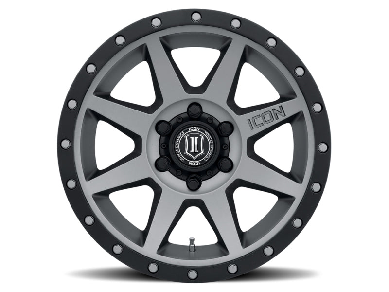 Load image into Gallery viewer, ICON Rebound 17x8.5 6x5.5 25mm Offset 5.75in BS 95.1mm Bore Titanium Wheel
