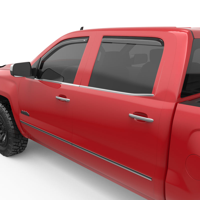 Load image into Gallery viewer, EGR 14+ Chev Silverado/GMC Sierra Crw Cab In-Channel Window Visors - Set of 4 - Matte (571775)
