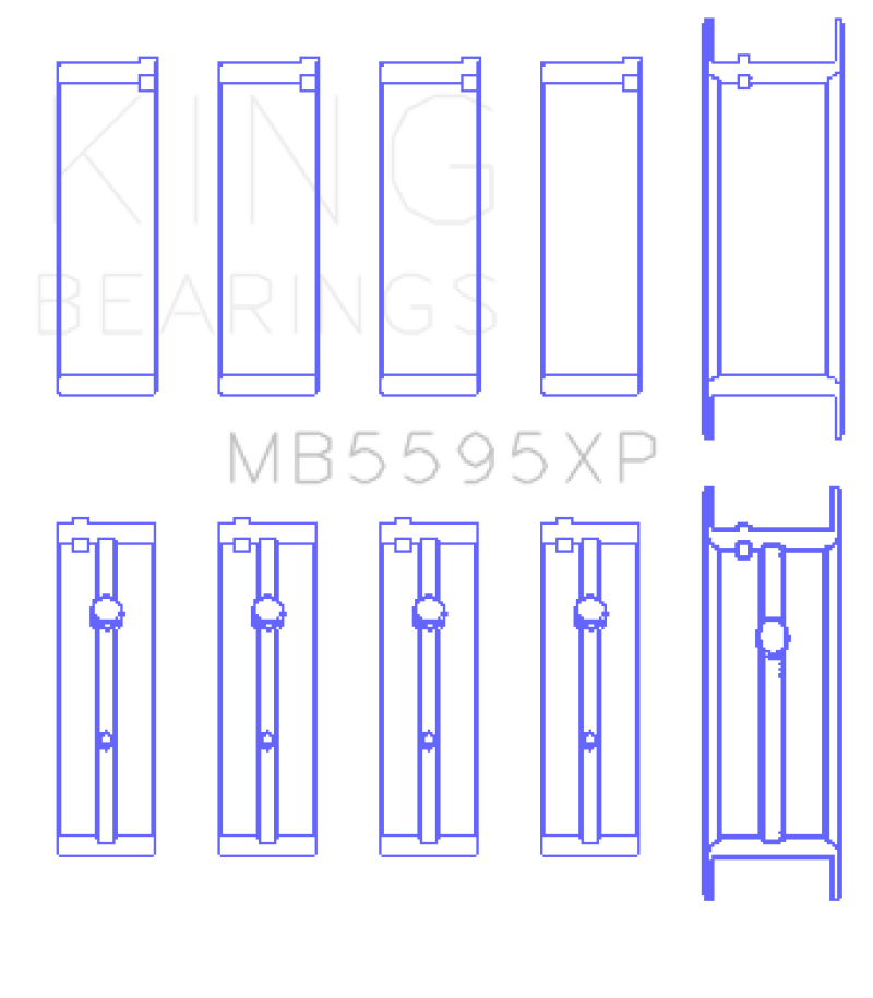 Load image into Gallery viewer, King Nissan KA-24DE (Size STD) Performance Main Bearing Set
