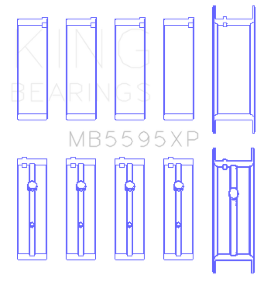 King Nissan KA-24DE (Size STD) Performance Main Bearing Set
