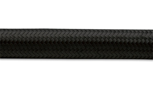 Vibrant -8 AN Black Nylon Braided Flex Hose (2 foot roll)