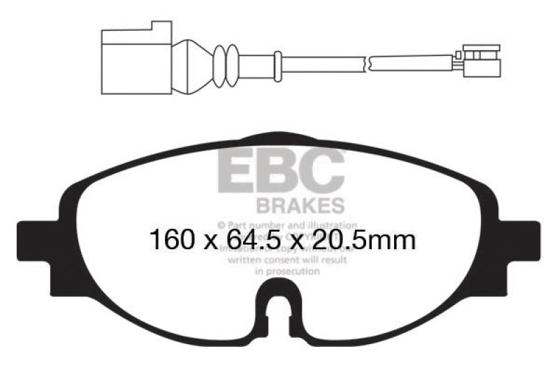 Load image into Gallery viewer, EBC 14+ Audi A3 1.8 Turbo Greenstuff Front Brake Pads
