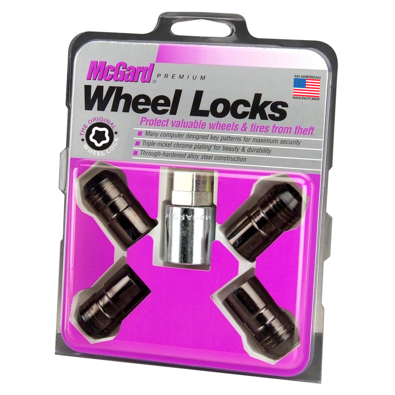 Load image into Gallery viewer, McGard Wheel Lock Nut Set - 4pk. (Cone Seat) M14X1.5 / 21mm &amp; 22mm Dual Hex / 1.639in. L - Black
