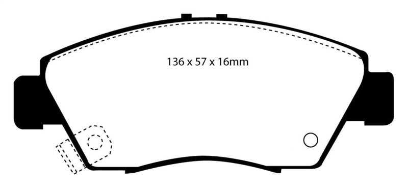Load image into Gallery viewer, EBC 12 Acura ILX 1.5 Hybrid Redstuff Front Brake Pads
