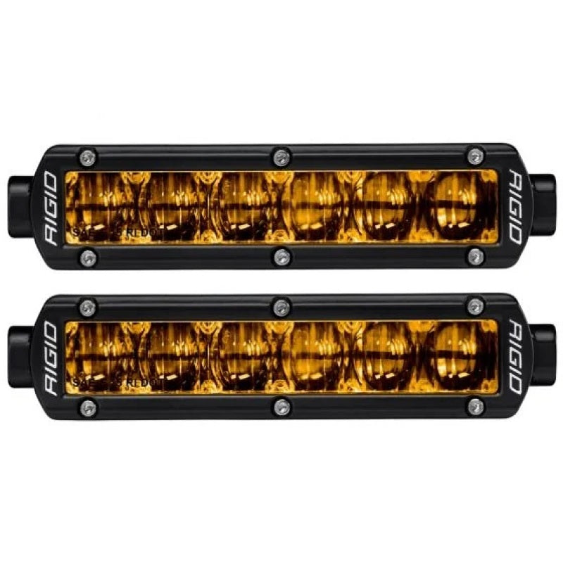Load image into Gallery viewer, Rigid Industries 6in SR-Series Pro Dot / SAE Fog Lights (Pair) - Selective Yellow
